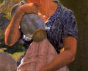 伊格纳西奥狄亚兹奥拉诺 - Mujer con cantaro